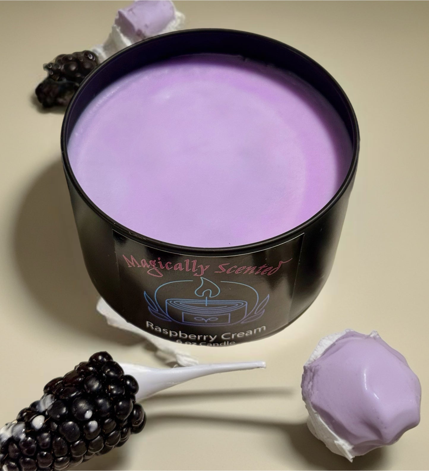 Raspberry Cream Wickless Candle