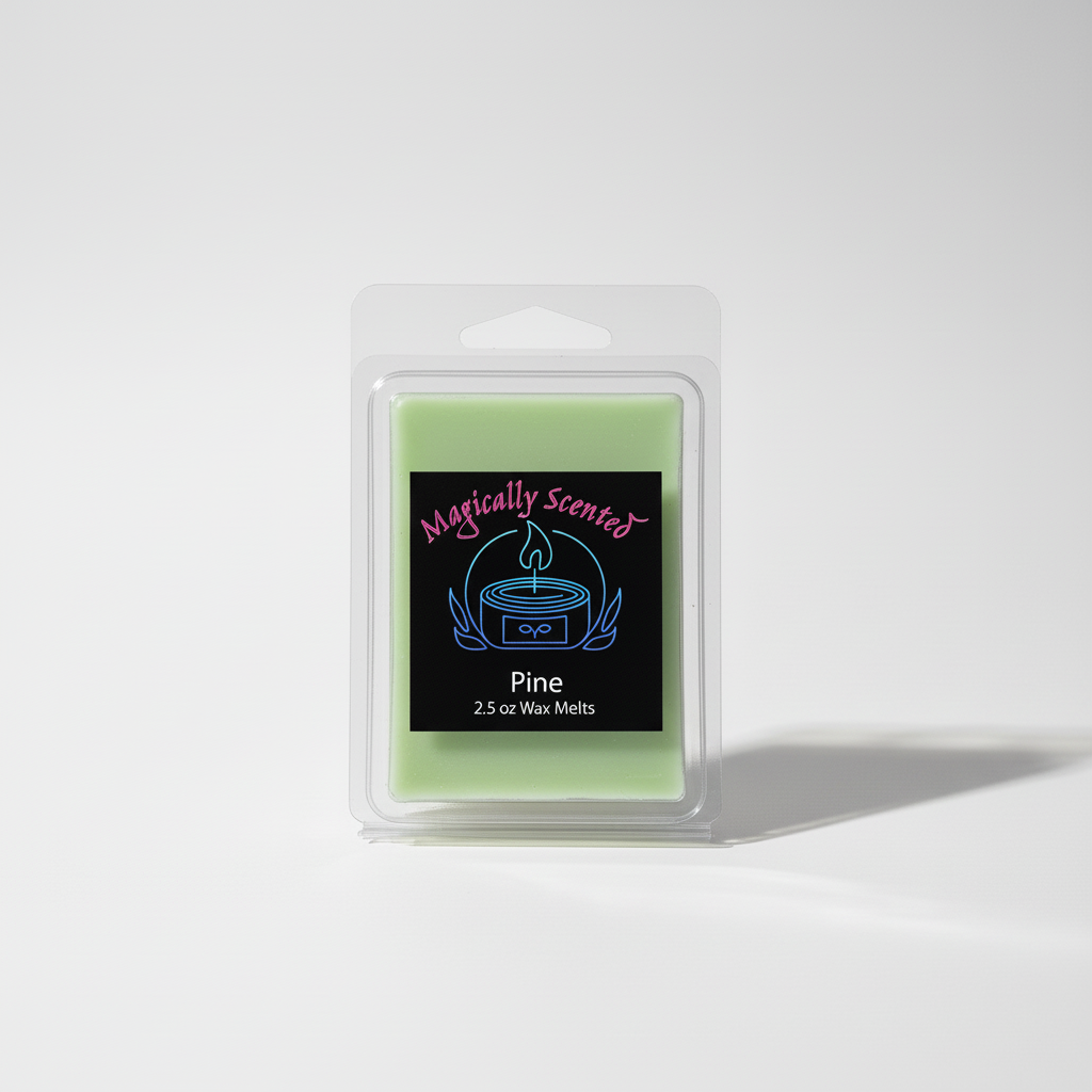 Pine Wax Melt with Text