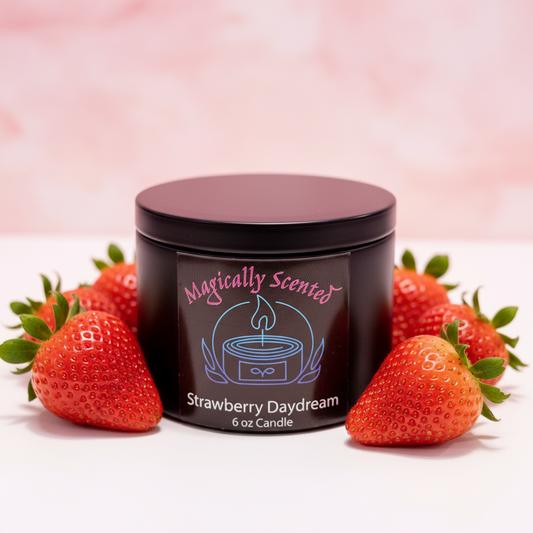Strawberry Daydream Wickless Candle - With Strawberries